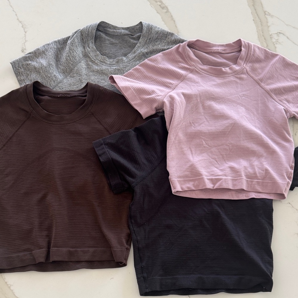 lululemon athletica Kids' Short Sleeve Tees - Pink, Gray, Brown, Black
